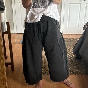 Washed black Free people wide leg pant